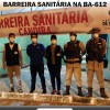Secretaria de Saúde de Candiba implanta barreira sanitária na BA-612.