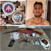 Homem é preso suspeito de tráfico de drogas e posse ilegal de armas na zona rural de Pindaí.