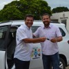 Prefeito de Guanambi e secret?rio entregam novo ve?culo para o N?cleo de Apoio ? Sa?de da Fam?lia.