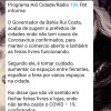 Governador sugere que cidades sem Covid-19 mantenham feiras livres e comércio.