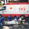 Mulher é atropelada por moto em Guanambi.