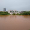 Riacho Belém transborda em Guanambi após 12 horas de chuvas.