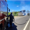 Carreta pega fogo na BR-349 em Serra do Ramalho.