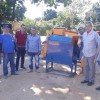 Ivana e Valmir levam equipamento agrícola para Feira da Mata.