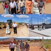 Ivana e Reginaldo acompanham andamento de obras em Candiba.
