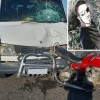 Homem morre e mulher fica ferida em colisão entre moto e van na BR-030.