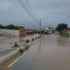 Rios e riachos transbordaram após chuvas intensas em Guanambi.
