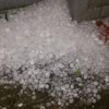 Vitória da Conquista registrou chuva de granizo neste domingo.