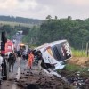 Nove pessoas morreram em acidente de ônibus.