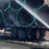 Carga de algodão é destruída pelo fogo em Guanambi.