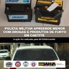 Polícia Militar apreende menor com drogas e produtos de furto.