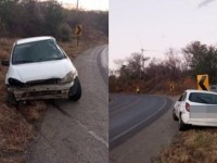 Carro capota na BR-030, em Guanambi, e veículo é localizado abandonado fora da pista.