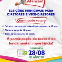 Eleições dos novos diretores escolares do município de Guanambi acontecerá dia 28. - Foto 2 Eleições dos novos diretores escolares do município de Guanambi acontecerá dia 28. - Foto 2