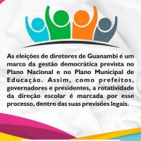 Eleições dos novos diretores escolares do município de Guanambi acontecerá dia 28. - Foto 5 Eleições dos novos diretores escolares do município de Guanambi acontecerá dia 28. - Foto 5
