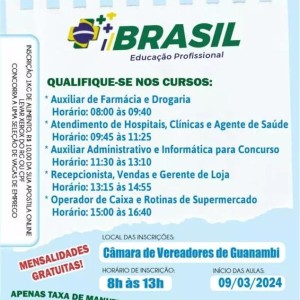 Projeto Mais Brasil oferece diversos cursos para população de Guanambi.
