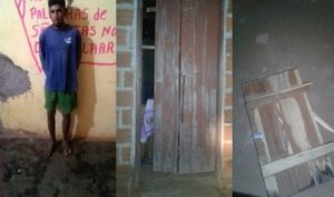 Homem com problemas mentais ? detido acusado de danificar resid?ncia de vereador na zona rural de Palmas de Monte Alto.