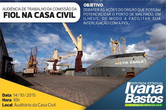 Comissão da Fiol realiza audiência de trabalho na Casa Civil nesta quarta (14/10).