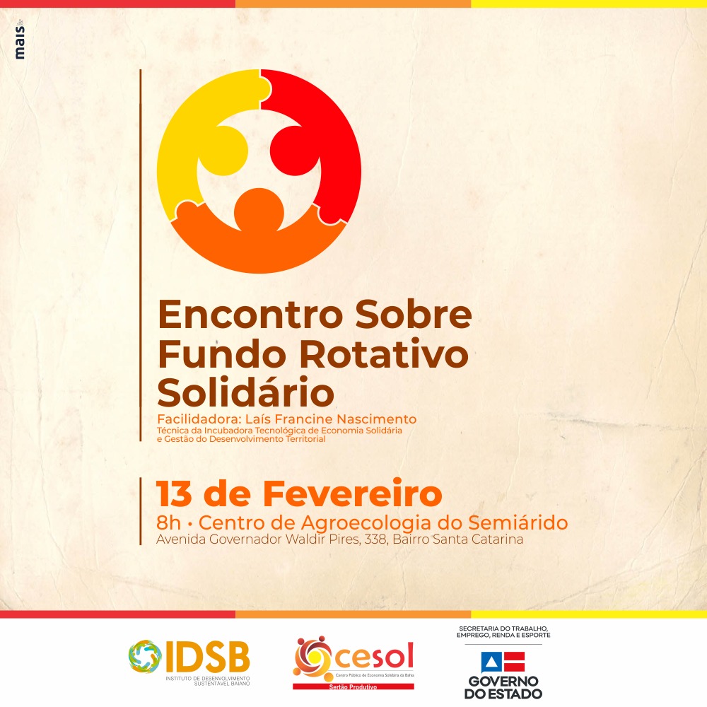 Cesol Sertão Produtivo promove palestra sobre Fundos Rotativos Solidários.