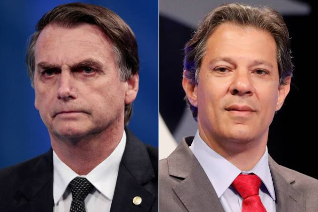 Bolsonaro sobe 4 pontos e vai a 31%; Haddad se mant?m com 21%, aponta Ibope.
