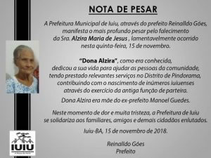 Iui?: morre m?e do ex-prefeito Manoel Guedes.