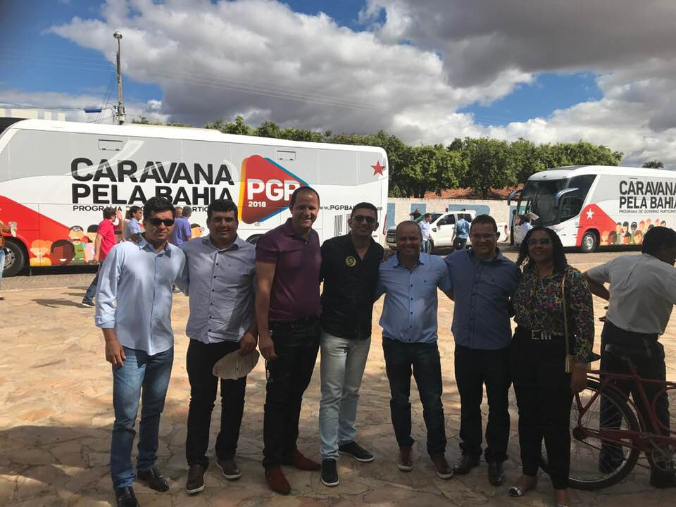 Prefeito de Iui? e vereadores participam da Caravana pela Bahia em Guanambi.