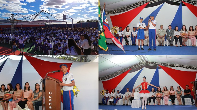 17º BPM e Prefeitura de Guanambi realizam aula magna na Escola Josefina Teixeira.
