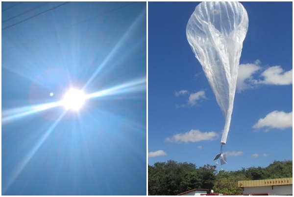 Balão do Google passa sobre o céu em Guanambi e deixa moradores curiosos