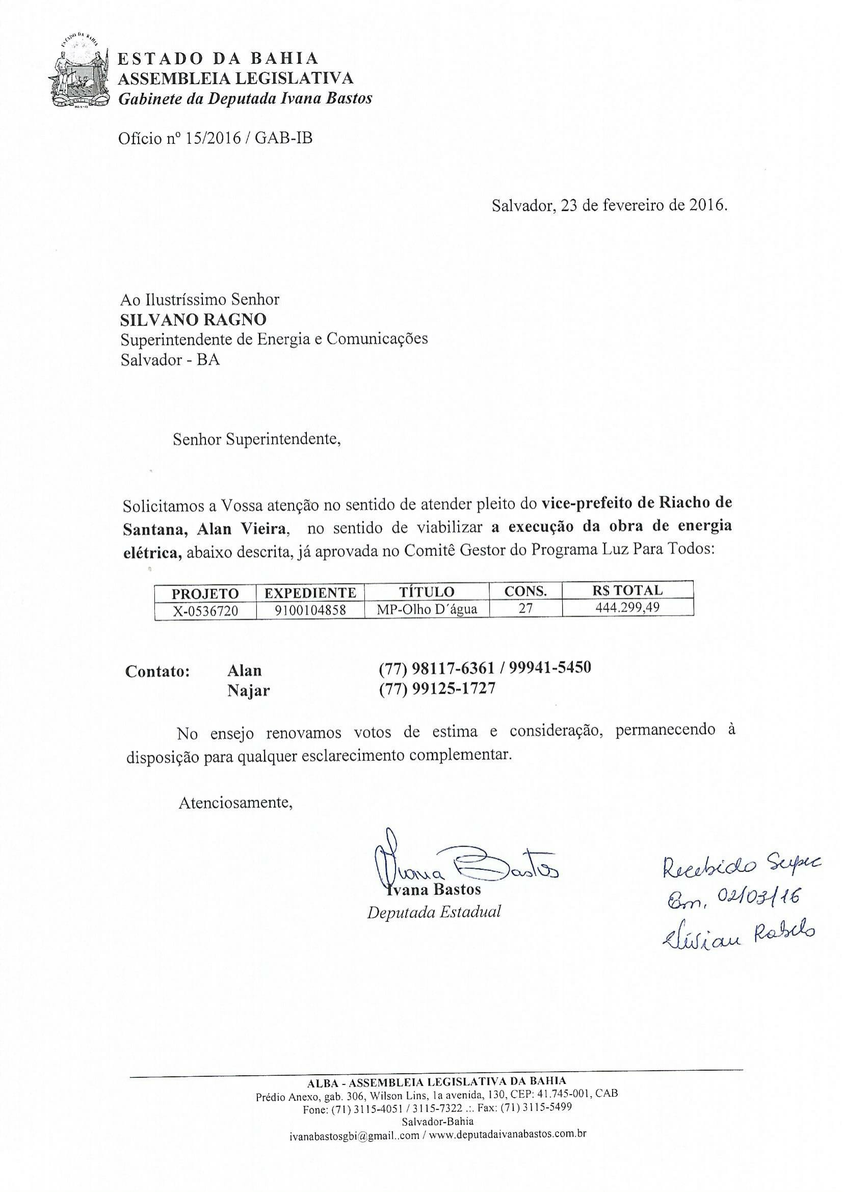 Ivana Bastos comemora in?cio das obras de eletrifica??o em comunidade de Riacho de Santana.