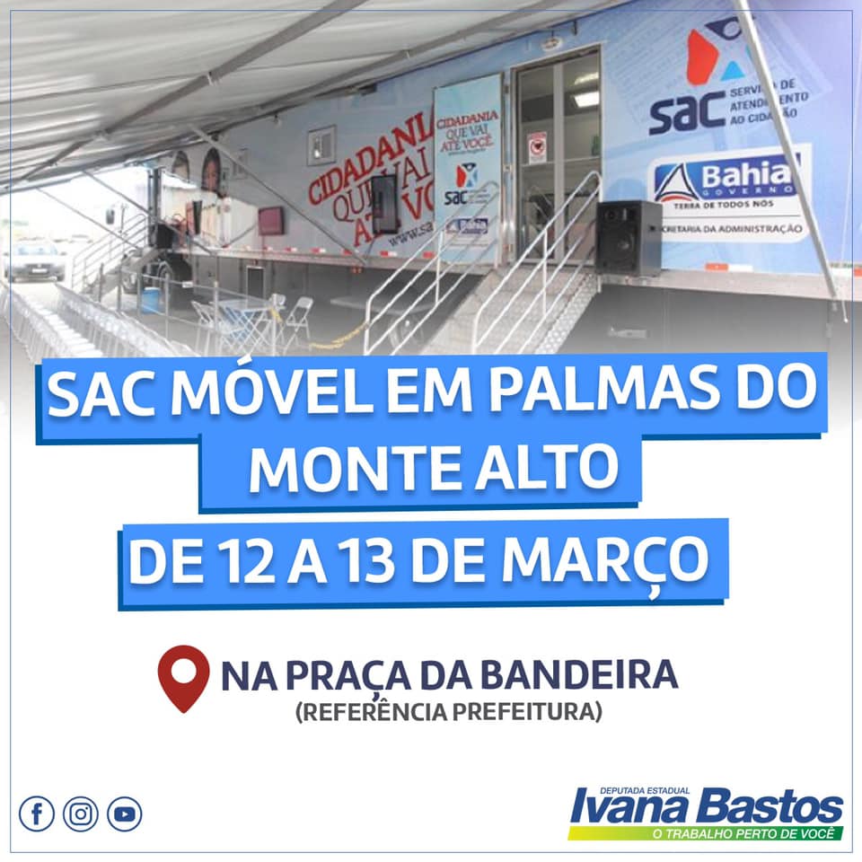 Ivana e Manoel Rubens garantem ida do SAC Móvel para Palmas de Monte Alto.