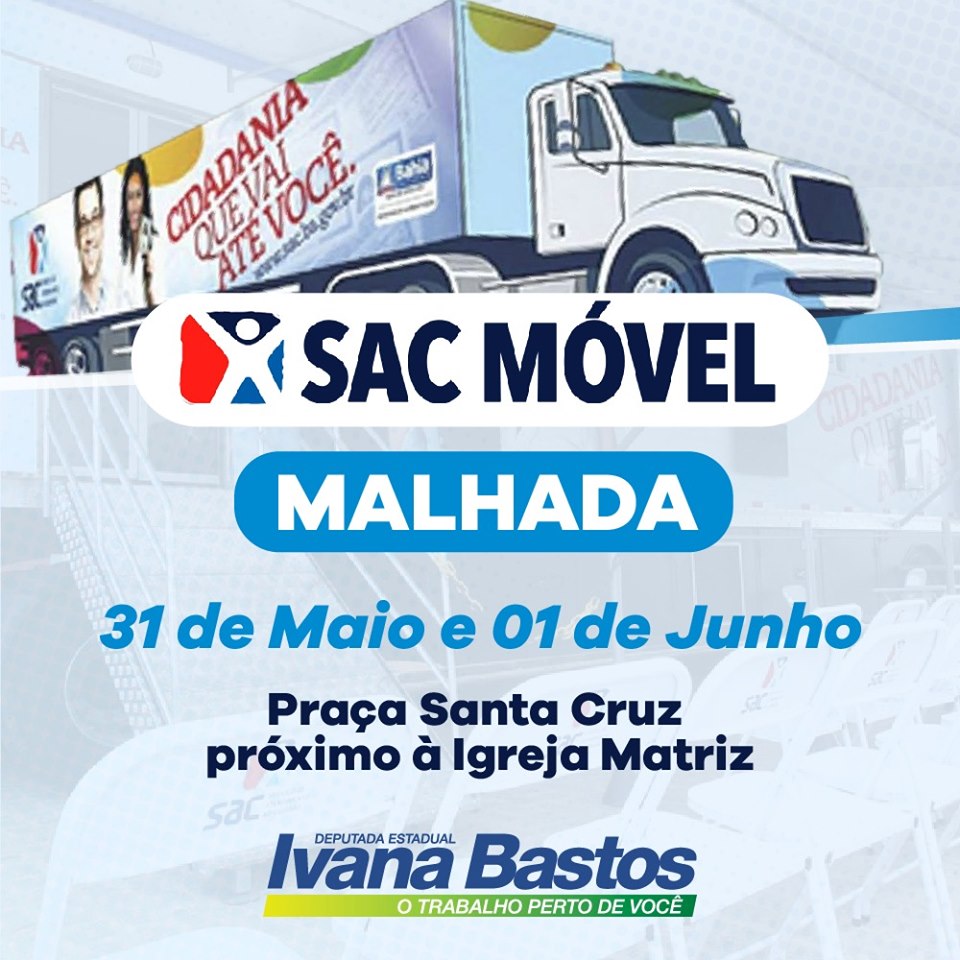 Ivana Bastos e vereador garantem atendimento do SAC Móvel em Malhada.
