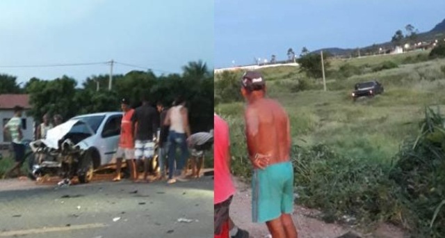 Motorista atravessa rodovia e provoca acidente na BR-030 em Palmas de Monte Alto.