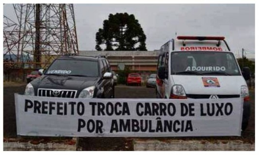 Exemplo para ser seguido: prefeito vende carro de luxo para comprar ambulância.