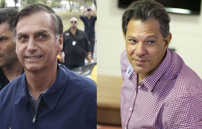 Pesquisa CNT/MDA: Bolsonaro tem 57% dos votos v?lidos; Haddad, 43%.