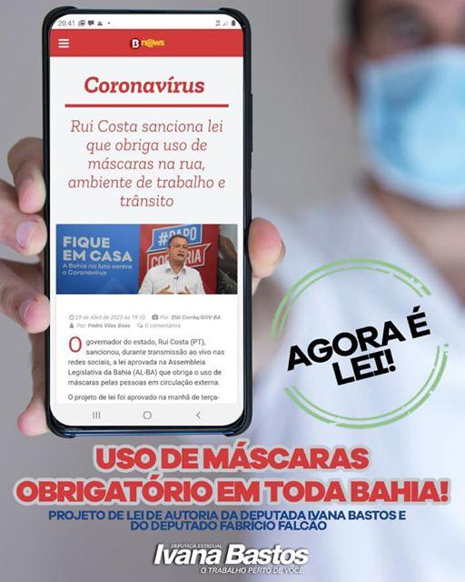 Agora é lei! A população dos municípios em calamidade pública deve usar máscaras.