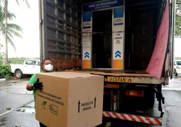 Hospitais de Guanambi e Bom Jesus da Lapa recebem túneis de desinfecção.