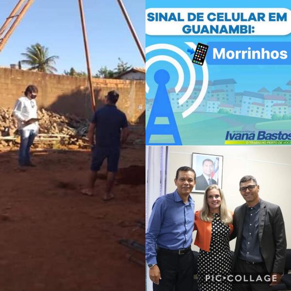 "Mais uma etapa vencida", afirma Ivana sobre implantação do sinal de celular em Morrinhos.