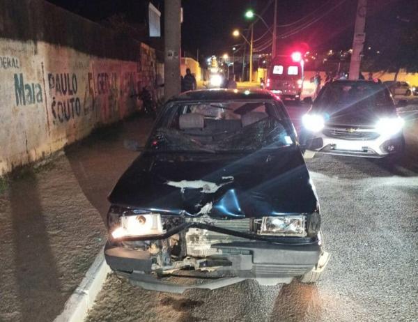 Guanambi registra colisão envolvendo moto e carro.