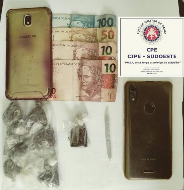Trio é preso com drogas em Palmas de Monte Alto.