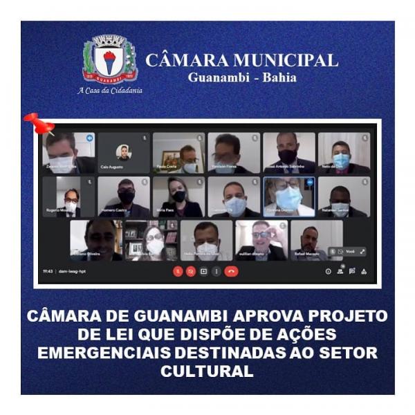 Guanambi: Câmara aprova projeto de ações emergenciais para setor cultural.