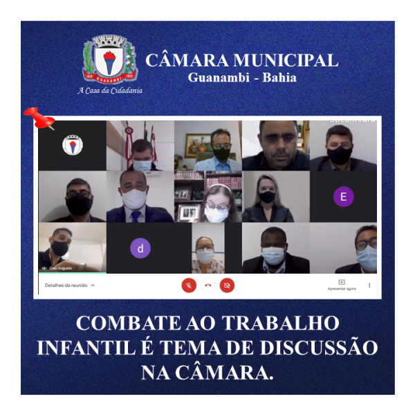 Guanambi: Combate ao trabalho infantil é tema de discussão da Câmara de Vereadores.