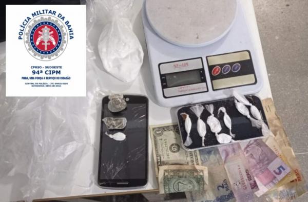 PM prende traficante de drogas em Igaporã.