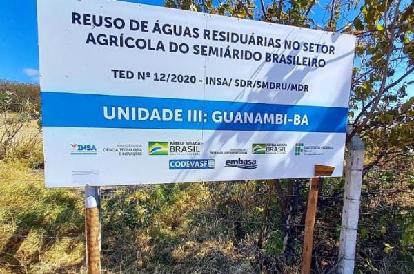 IF Baiano faz parceria para produção de forragens irrigadas com reúso de águas residuais de esgoto tratado em Guanambi.