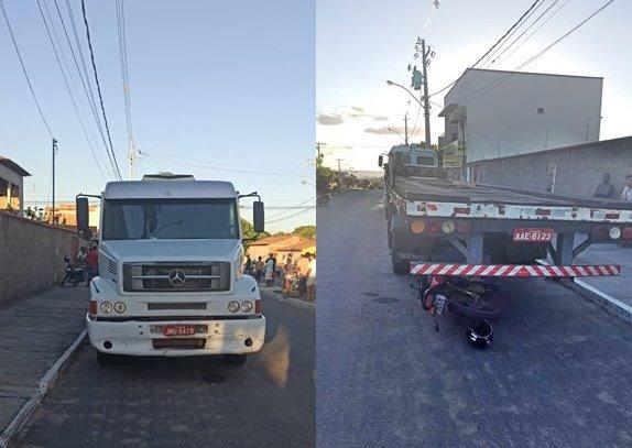 Motociclista fica ferido após colidir contra carreta estacionada em Guanambi.
