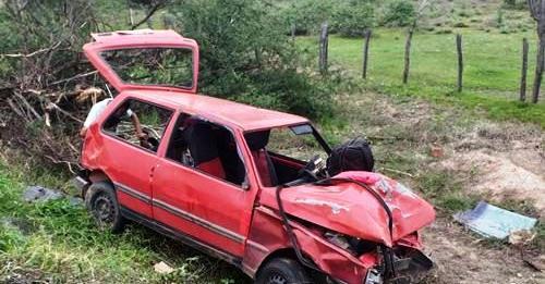 Acidente automobilístico deixa homem ferido na estrada entre Guanambi e Matina.