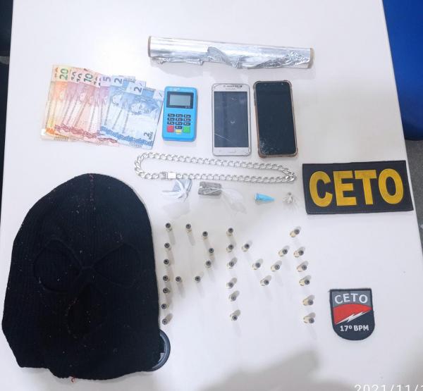 GUANAMBI: PM apreende munições e drogas no Bairro Alto Caiçara.