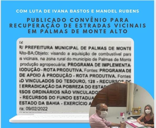 Após pedido de Ivana e Manoel Rubens estradas vicinais de Palmas de Monte Alto serão recuperadas.