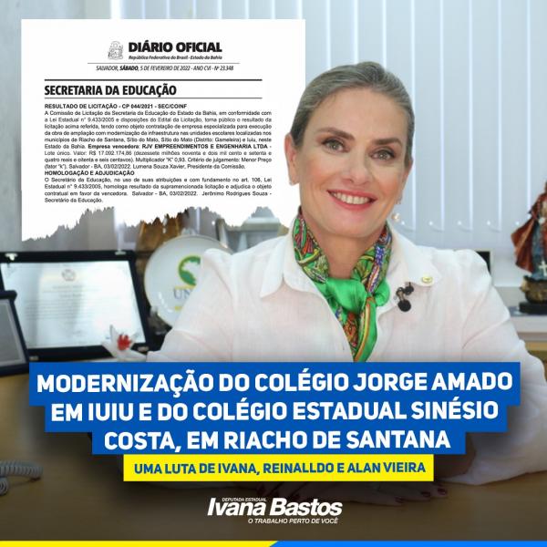 Homologada a licitação para reforma de escolas em Iuiu e Riacho de Santana.