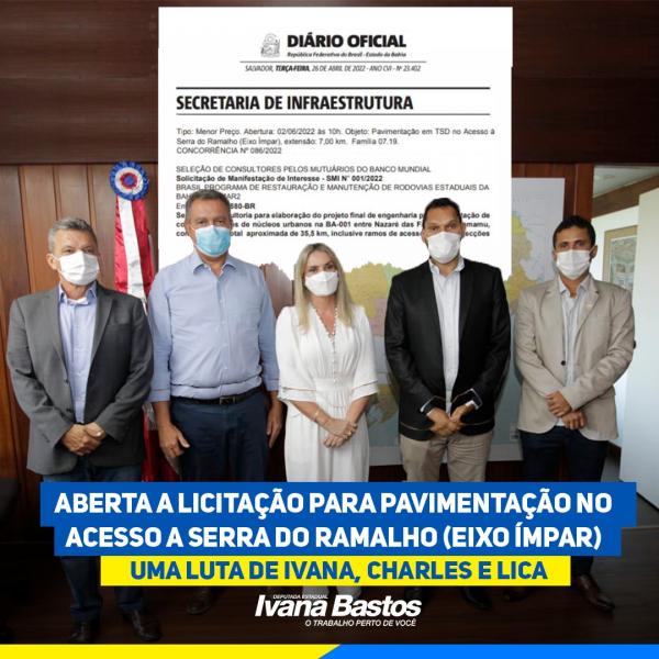 Parceria de Ivana, Charles e Lica garante pavimentação do eixo ímpar em Serra do Ramalho.