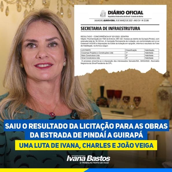 Publicado resultado de licitação para pavimentação de Pindaí a Guirapá.