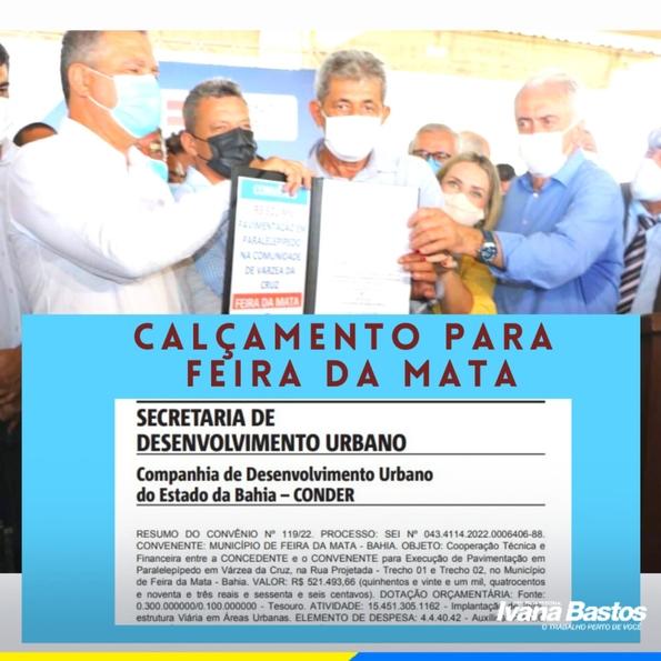 Ruas de Feira da Mata receberão calçamento após luta de Ivana e Valmir.